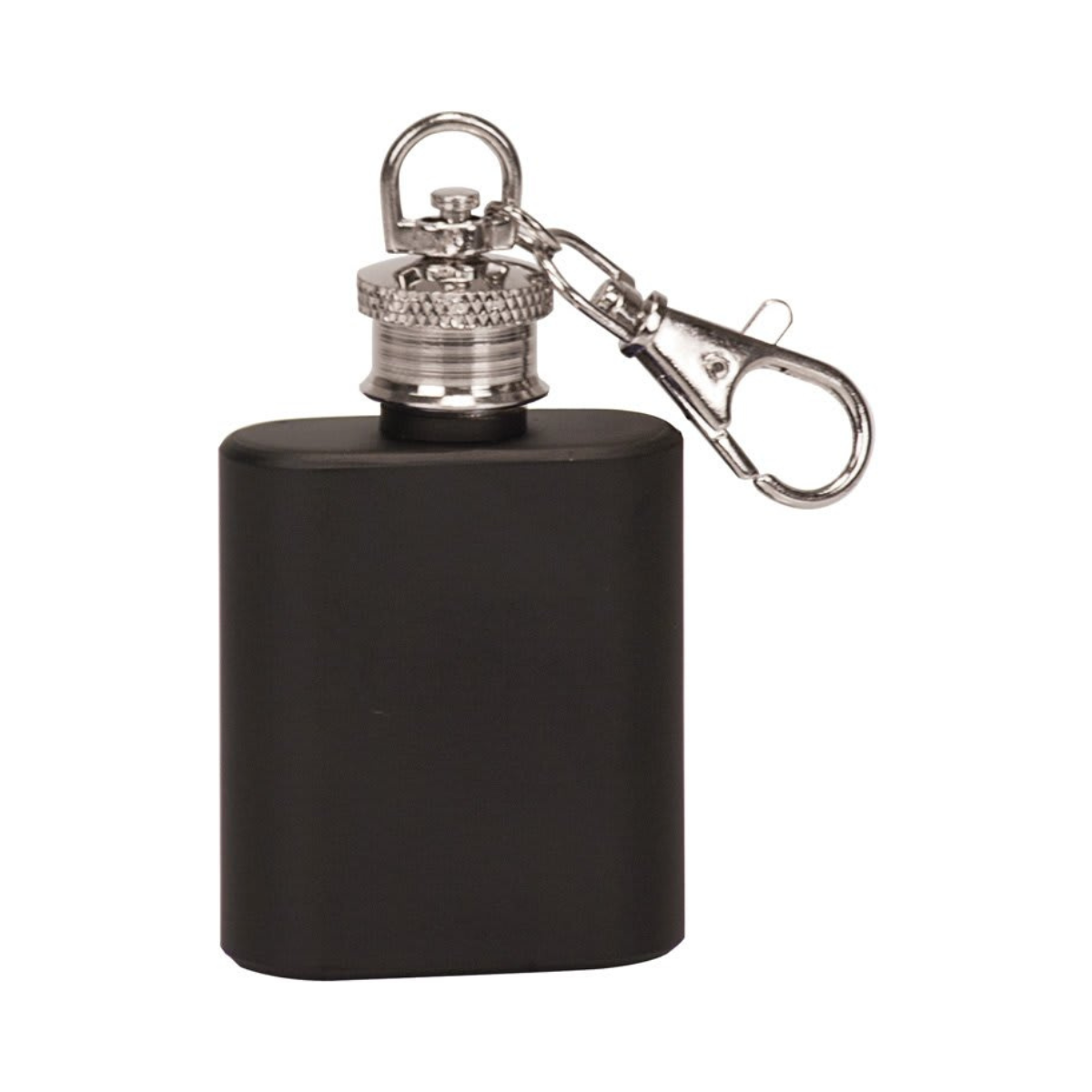 1 OZ MATTE BLK FLSK KYCHN