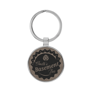 1.5" CRCL GRAY-MTL KYCHN