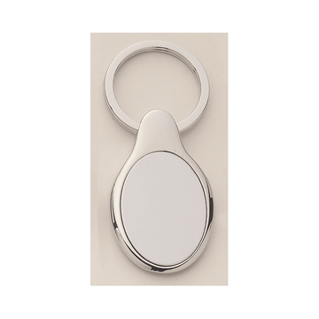 1.25X3 OVAL SLV KEYCHAIN